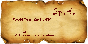 Szüts Anikó névjegykártya